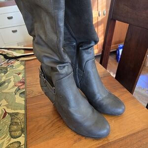 Nine West Charcoal Heeled Boots
